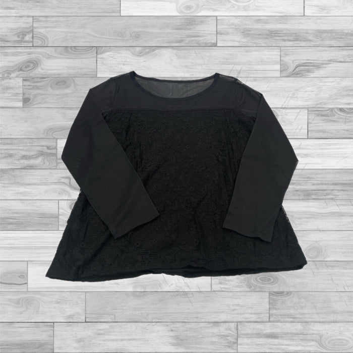 Top Long Sleeve By Inc In Black, Size: Xl