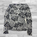 Top Long Sleeve By Inc In Grey, Size: L