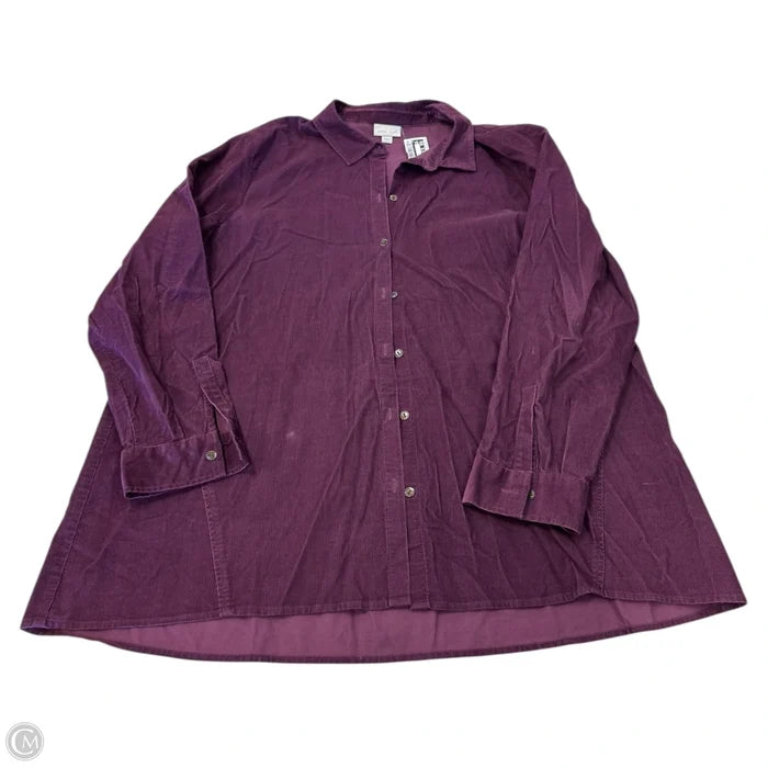 Top Long Sleeve By J. Jill In Purple, Size: Xl