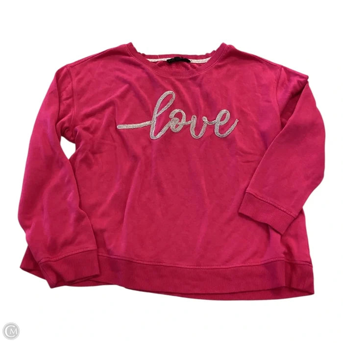 Top Long Sleeve By Jane And Delancey In Pink, Size: M
