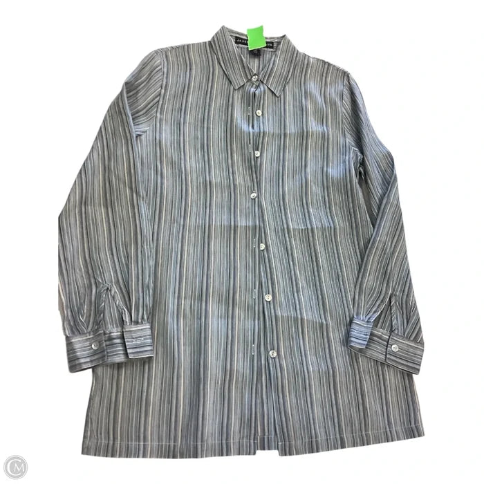Top Long Sleeve By Josephine Chaus In Blue, Size: 8