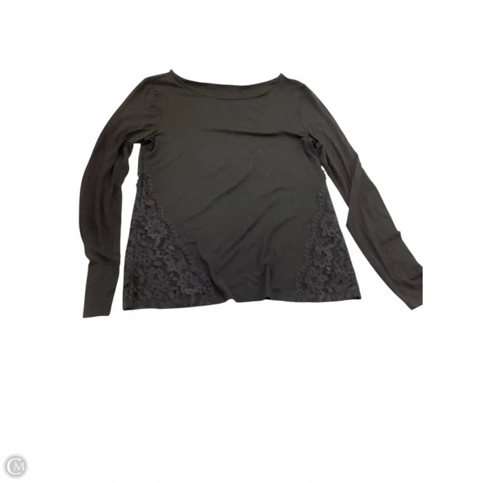 Top Long Sleeve By Loft In Black, Size: M