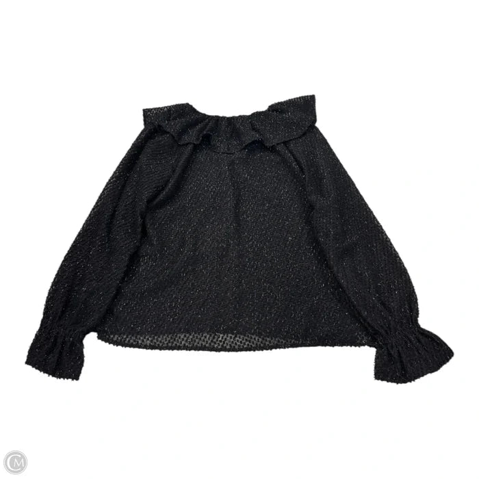 Top Long Sleeve By Loft In Black, Size: S