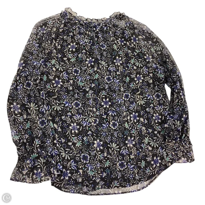 Top Long Sleeve By Loft In Floral Print, Size: M