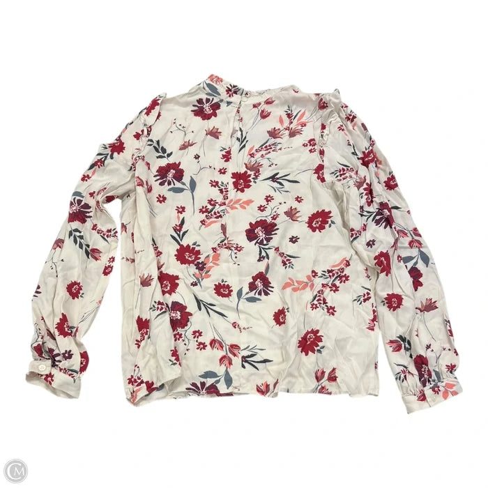 Top Long Sleeve By Loft In Floral Print, Size: M