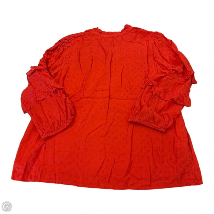 Top Long Sleeve By Loft In Orange, Size: M