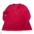 Top Long Sleeve By Loft In Red, Size: L