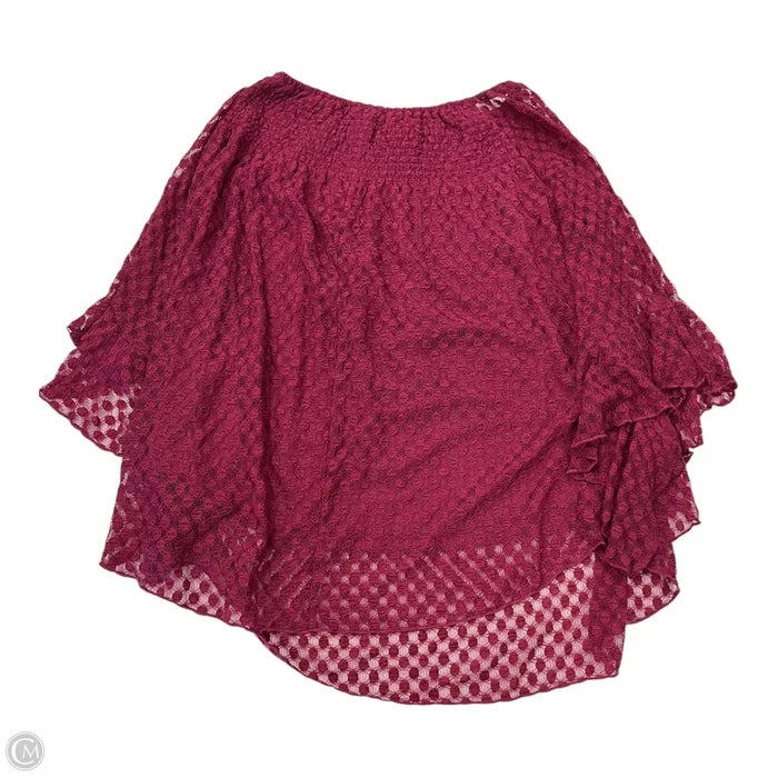 Top Long Sleeve By Ny Collection In Maroon, Size: M