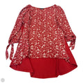 Top Long Sleeve By Papermoon In Red, Size: 2x