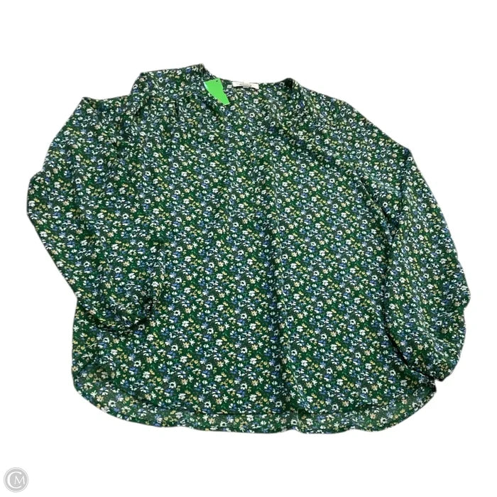 Top Long Sleeve By Pleione In Floral Print, Size: S