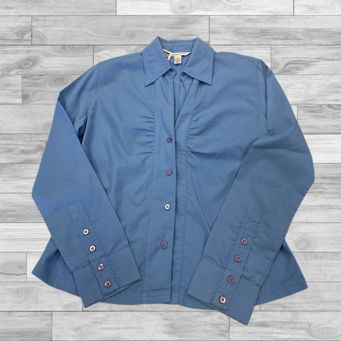 Top Long Sleeve By Preston And New York In Blue, Size: 8