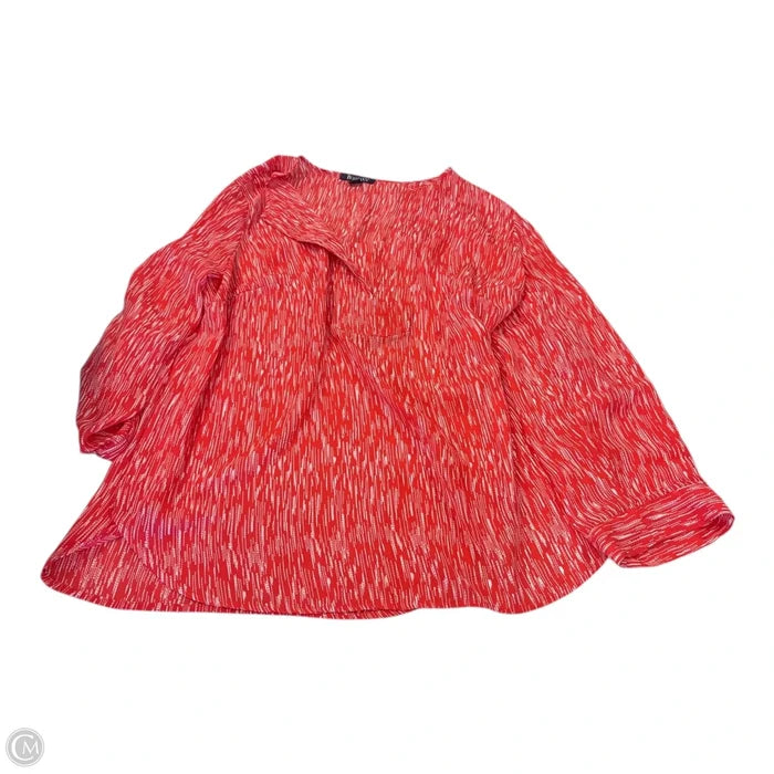 Top Long Sleeve By Romans In Red & White, Size: 18
