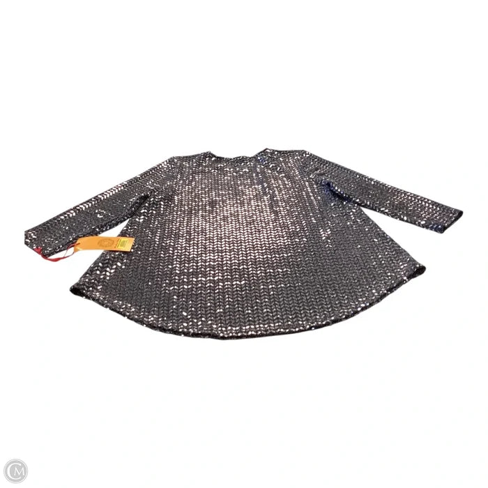 Top Long Sleeve By Ruby Rd In Black & Silver, Size: Mp