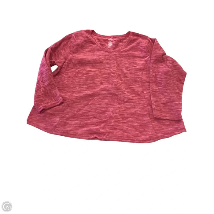 Top Long Sleeve By St Johns Bay In Pink, Size: 3x