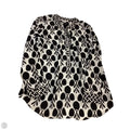 Top Long Sleeve By Talbots In Black & Cream, Size: Lp