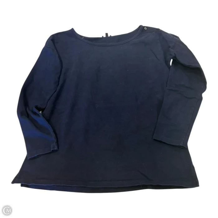 Top Long Sleeve By Talbots In Navy, Size: S