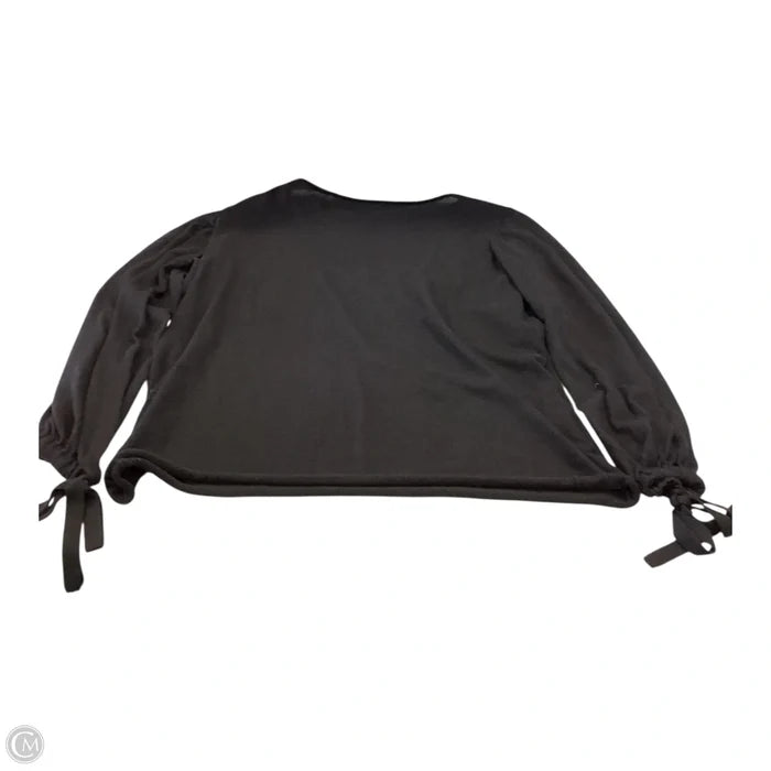 Top Long Sleeve By Zara Basic In Black, Size: L