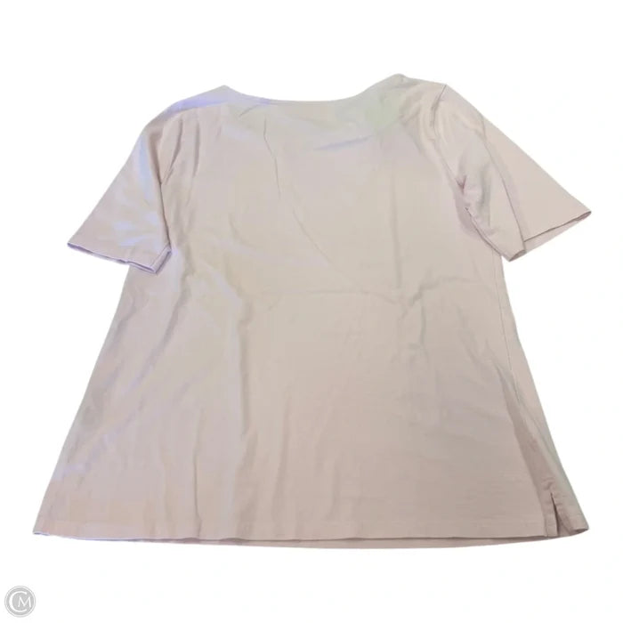 Top Short Sleeve Basic By Talbots In Pink, Size: M