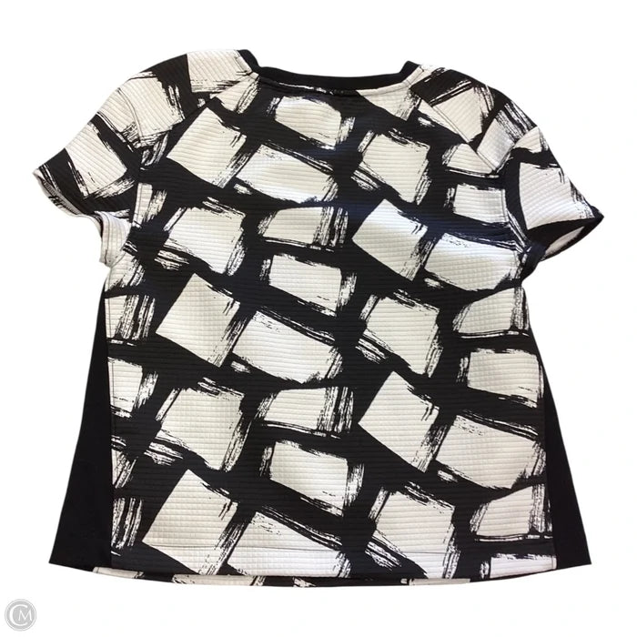 Top Short Sleeve By Banana Republic In Black & White, Size: Xs