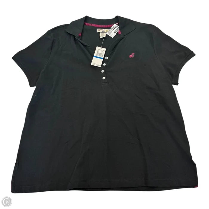 Top Short Sleeve By Caribbean Joe In Black, Size: Xl