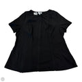 Top Short Sleeve By Carmen By Carmen Marc Valvo In Black, Size: L
