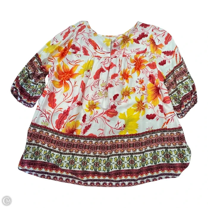Top Short Sleeve By Clothes Mentor In Multi-colored, Size: Petite   Small