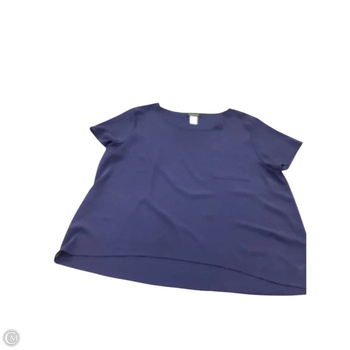 Top Short Sleeve By Clothes Mentor In Navy, Size: 3x