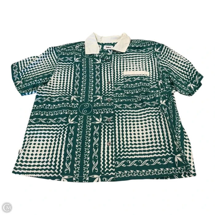 Top Short Sleeve By Cmc In Green, Size: L