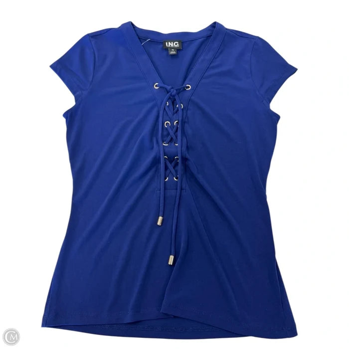 Top Short Sleeve By Inc In Blue, Size: Xs