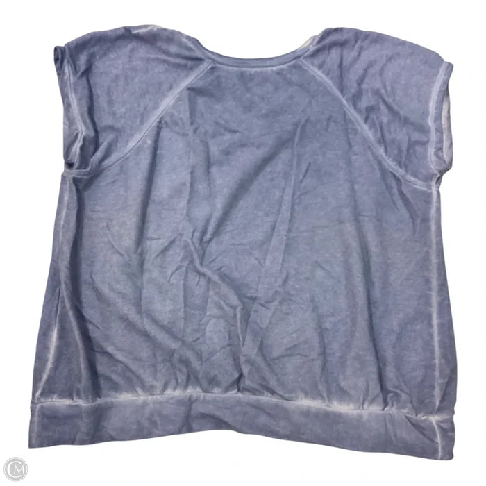 Top Short Sleeve By Livi Active In blue, Size: 22