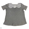 Top Short Sleeve By Loft In Grey, Size: Xs