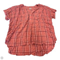 Top Short Sleeve By Loft In Striped Pattern, Size: M