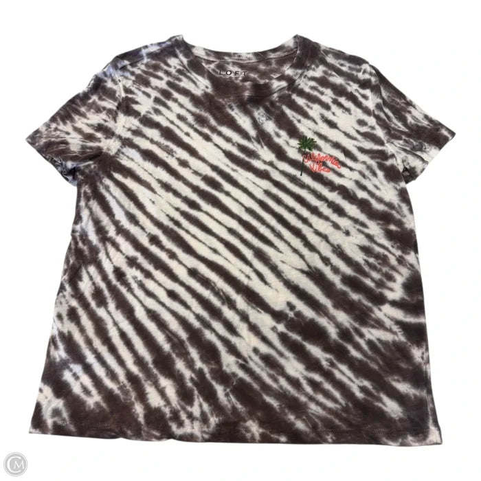 Top Short Sleeve By Loft In Tie Dye Print, Size: M