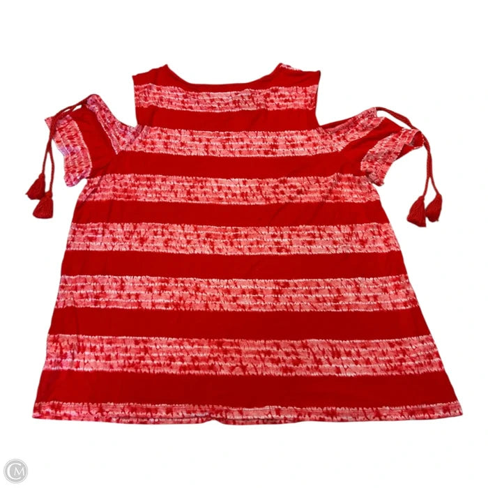 Top Short Sleeve By Michael By Michael Kors In Red, Size: Xl