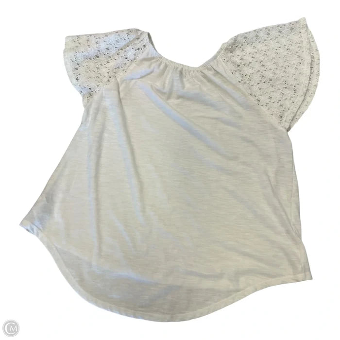 Top Short Sleeve By Old Navy In White, Size: 10