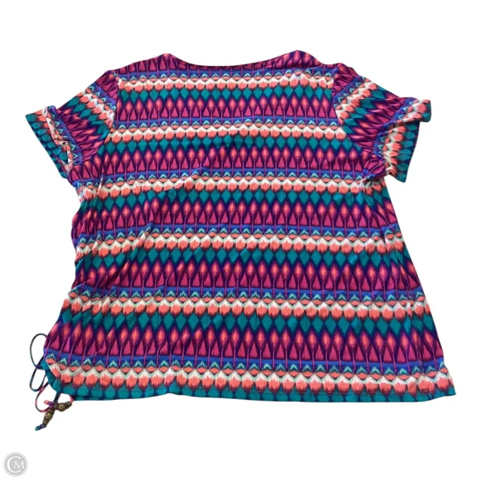 Top Short Sleeve By Ruby Rd In Multi-colored, Size: 3x