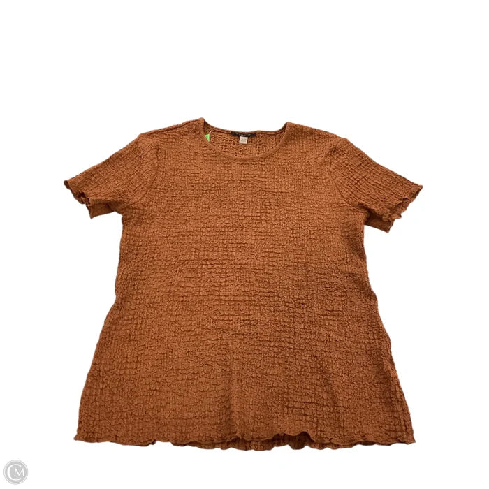 Top Short Sleeve By Tahari In Orange, Size: Xl