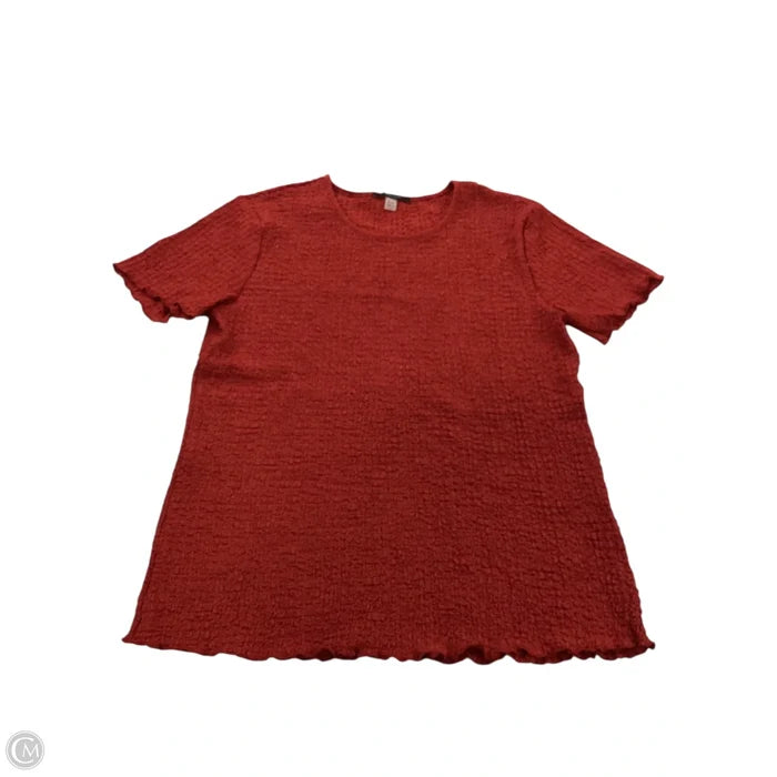 Top Short Sleeve By Tahari In Red, Size: Xl