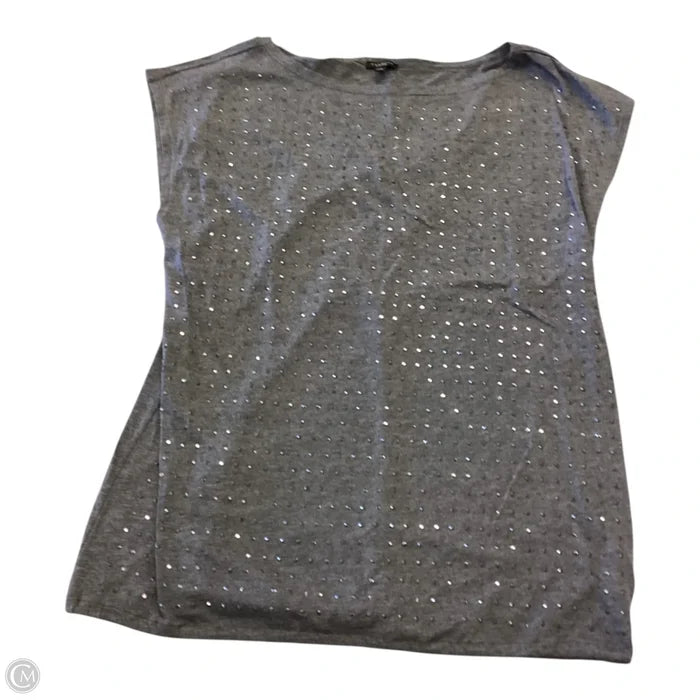 Top Short Sleeve By Talbots In Grey, Size: M
