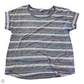 Top Short Sleeve By Talbots In Striped Pattern, Size: M