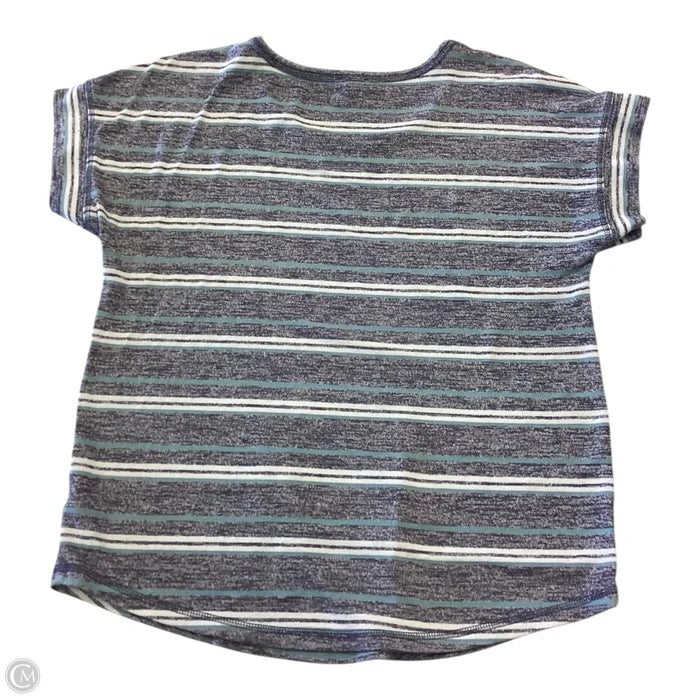 Top Short Sleeve By Talbots In Striped Pattern, Size: M