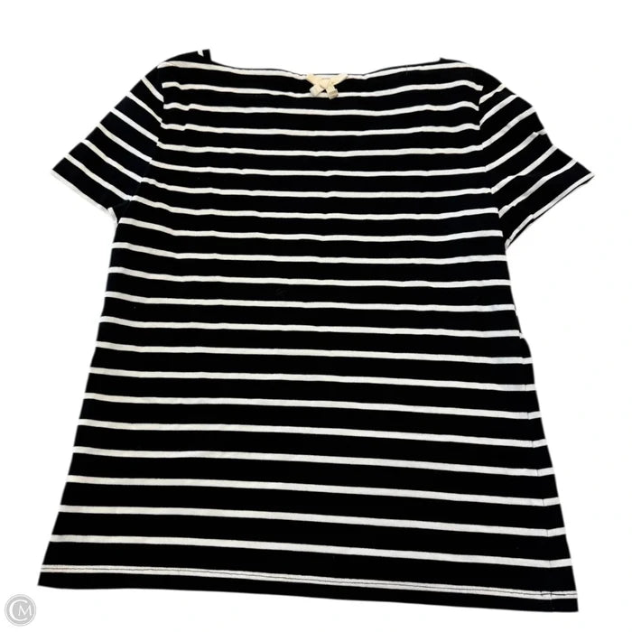 Top Short Sleeve Designer By Kate Spade In Striped Pattern, Size: M