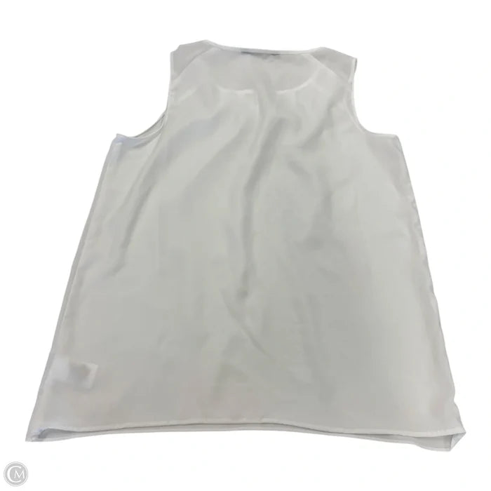 Top Sleeveless By Ellen Tracy In White, Size: M