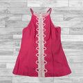 Top Sleeveless By Lilly Pulitzer In Pink & White, Size: 0
