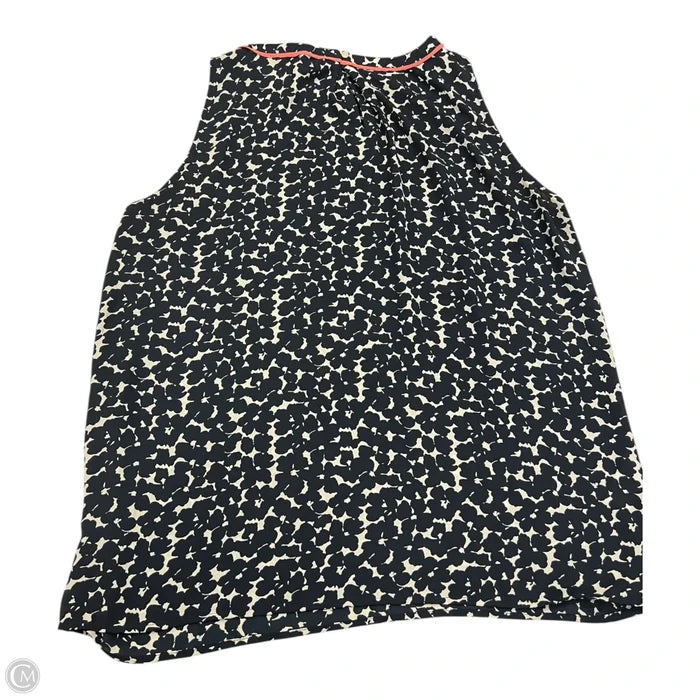 Top Sleeveless By Loft In Black & White, Size: M