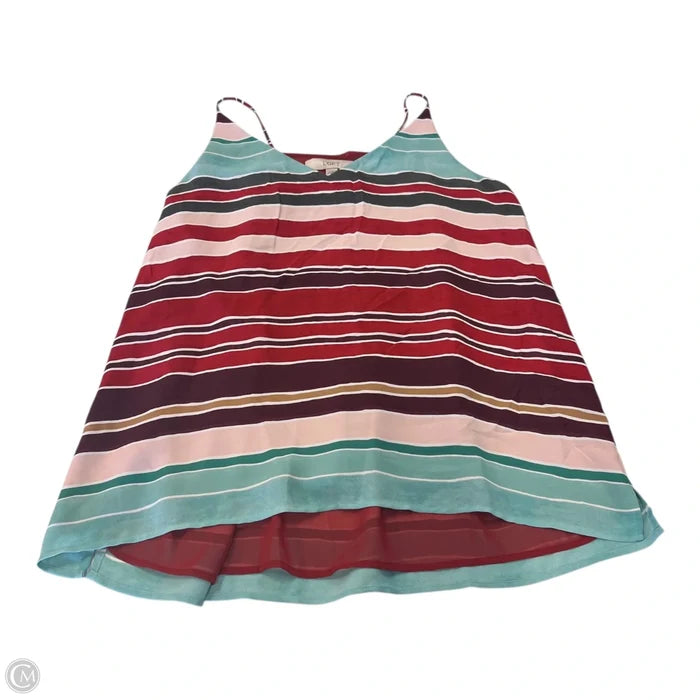 Top Sleeveless By Loft In Striped Pattern, Size: Lp