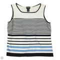 Top Sleeveless By Rafaella In Striped Pattern, Size: L