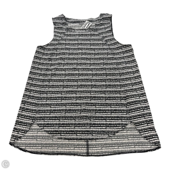 Top Sleeveless By Talbots In Black & White, Size: S
