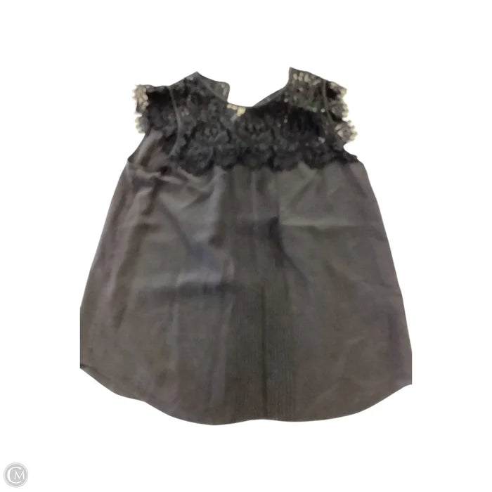 Top Sleeveless Designer By Kate Spade In Black & Gold, Size: S