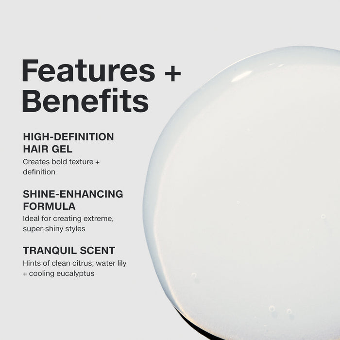 Paul Mitchell Wax Works Hair Gel: shine-enhancing formula high creates bold texture and definition with a tranquil scent.